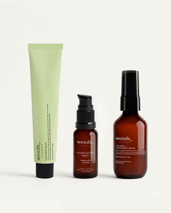 Woods Copenhagen 3-Step Routine – hudplejesortiment til modnende hud