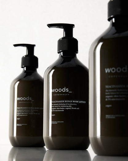 Woods Copenhagen Niacinamide Repair Body Lotion – vegansk bodylotion med niacinamid