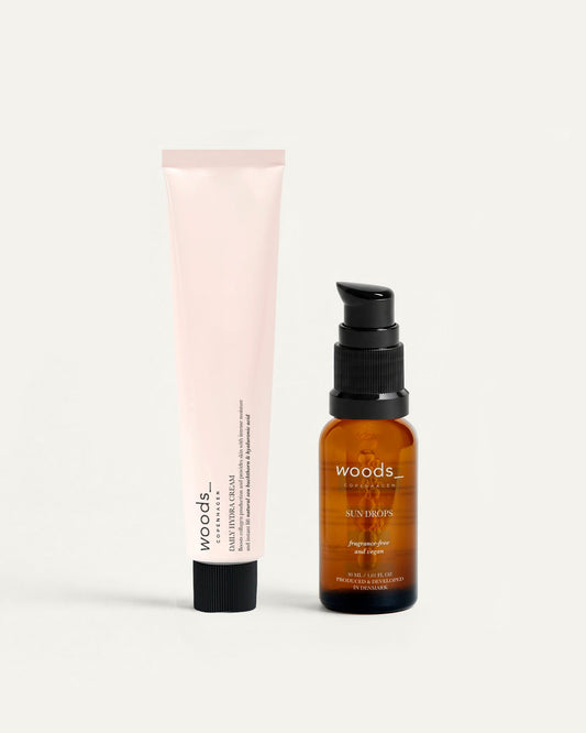 Woods Copenhagen The Essential Glow Duo – ansigtscreme og self-tan dråber