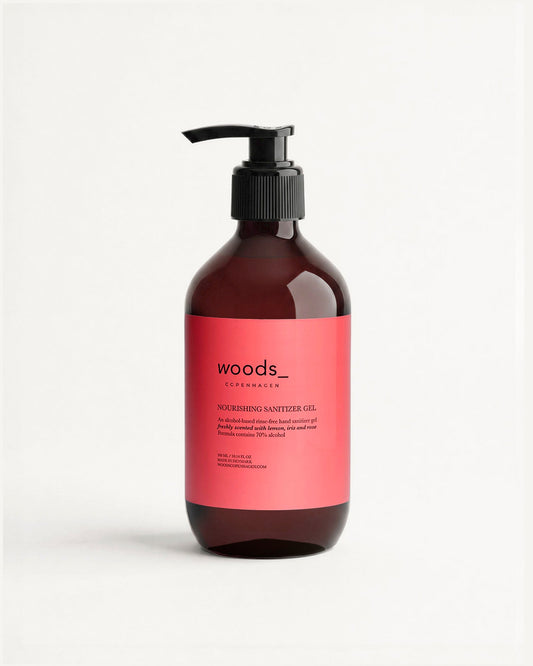 Woods Copenhagen Nourishing Sanitizer Gel – 300 ml håndsprit med citron og rose